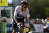 Le leader de l'équipe Ineos Egan Bernal, vainqueur sortant du Tour de France, aligné sur le Critérium du Dauphiné, le 14 août 202 à Saint-Martin-de-Belleville