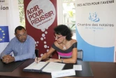 Jeudi 11 août 2011 - Signature de la Convention de Partenariat entre la Chambre des Notaires et la Chambre des Métiers et de l'Artisanat.
(Photo Michel Désiré)