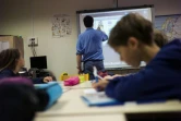 Des élèves d'une école primaire en classele 9 septembre 2014 à Paris 