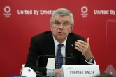 Le président du Comité International Olympique (CIO), l'Allemand Thomas Bach, lors d'une conférence de presse, le 16 novembre 2020 à Tokyo