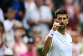 Novak Djokovic vainqueur de l'Argentin Pedro Cachin à Wimbledon, le 3 juillet 2023 