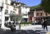 Le village de Puget-Théniers, dans les Alpes-Maritimes, où la candidate du RN Marine Le Pen a recueilli au 2e tour de la présidentielle plus de 66% des votes, photographié le 28 avril 2017