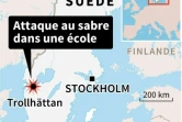 Localisation de l'attaque d'un homme avec un sabre dans une école de Trollhättan, en Suède