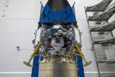 L'alunisseur d'Astrobotic avant d'être placé dans la nouvelle fusée Vulcan Centaur de ULA, le 21 novembre 2023 en Floride