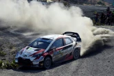 L'Estonien Ott Tänak au volant de sa Toyota Yaris lors de la 2e journée du Rally du Mexique, le 9 mars 2019 à Guanajuato