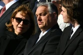 Le Premier ministre hongrois Viktor Orban (C) assiste à une messe célébrée par le pape François à Budapest, le 30 avril 2023