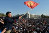 Manifestation à Bichkek après le résultat des élections législatives, le 5 octobre 2020 au Kirghizstan