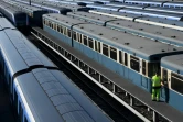 Des rames de métro dans un dépôt à Munich, le 2 mars 2023