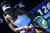 Venus Williams lors du match l'opposant à Anastasia Pavlyuchenkova le 24 janvier 2017 à  Melbourne 