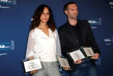 La cinéaste Houda Benyamina et le producteur Marc-Benoit Creancier lors de la cérémonie des nominations aux César le 4 février 2017 à Paris