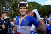 Arnaud Démare vainqueur de la 6e étape du Tour d'Italie, entre Castrovillari et Matera, le 8 octobre 2020