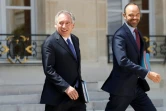 François Bayrou et Edouard Philippe quittent le conseil des ministres à l'Elysée le 14 juin 2017