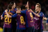 Les joueurs de Barcelone se qualifient pour les demi-finales de Ligue des champions en battant Manchester United 3 à 0 au Camp Nou le 16 avril 2019