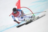 LeFrançais Mathieu Faivre, lors de la seconde manche du géant des Jeux olympiques de Pékin, le 13 février 2022 au centre national de ski alpin de Yanqing
