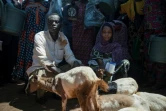 D'anciens miliciens centrafricains recoivent des outils agricoles de la part de l'ONU le 6 octobre à Bambari