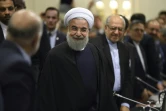 Le président Hassan Rouhani au Medef le 27 janvier 2016 à Paris