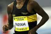 Mo Farah à ses débuts sur 3.000 m aux championnats du Royaume-Uni le 11 février 2007 à Sheffield