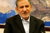 Le premier vice-président iranien et candidat à la présidentielle Es-Hagh Jahanguiri à Téhéran, lors d'une interview avec l'AFP, le 9 mai 2017