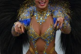 Une danseuse d'une école de samba, le 25 février 2017 à Sao Paulo