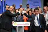 Le Premier secrétaire du PS Jean-Christophe Cambadélis et le Premier ministre Manuel Valls le 22 octobre 2016 à Tours