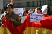 Des partisans du président Luis Arce lors d'une manifestation à La Paz le 28 juin 2024