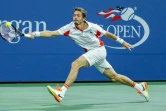 Le Français Nicolas Mahut face au Japonais Kei Nishikori au 3e tour de l'US Open, le 3 septembre 2016 à New York 