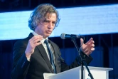 Robert Golob, chef du "Mouvement Liberté" (libéral) durant une convention pré-électorale le 19 mars 2022 à Ljubljana