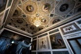 Des fresques restaurées à l'intérieur du Palais des Vieilles Procuraties, le 31 mars 2022 à Venise