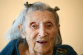 Hermine Saubion, 110 ans, le 28 janvier 2022 à Banon, dans le sud de la France