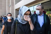 Hatice Cengiz, ancienne fiancée turque de Jamal Khashoggi, après avoir assisté au procès de 20 suspects pour le meurtre du journaliste saoudien, le 3 juillet 2020, à Istanbul