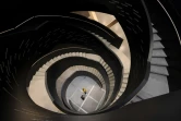 Un escalier de la nouvelle bibliothèque centrale d'Helsinki, le 30 novembre 2018