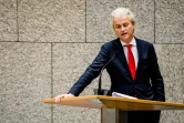 Geert Wilders, le dirigeant du parti néerlandais d'extrême droite PVV, s'exprime devant le Parlement à La Haye le 27 janvier 2021, au sujet d'émeutes dans plusieurs villes du pays en opposition au couvre-feu mis en place pour contrer la pandémie