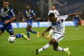 Le jeune attaquant de l'OL Aldo Kalulu a ouvert le score face à Bastia au stade de Gerland, le 23 septembre 2015