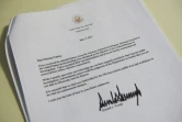 Copie de la lettre d'éviction du patron du FBI, le 9 mai 2017 à La Maison-Blanche, à Washington