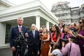 Kevin McCarthy lors d'un point presse devant la Maison Blanche, le 16 mai 2023