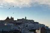 Vue sur Ostuni, dans la région des Pouilles, dans le sud-est de l'Italie, le 8 mai 2013