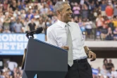 Le président américain Barack Obama en campagne de soutien pour la candidate démocrate Hillary Clinton à Orlando, en Floride, le 28 octobre 2016
