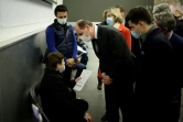 Le Premier ministre Jean Castex en visite au Stade de France,j transformé en centre de vaccination, le 6 avril 2021 