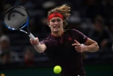 L'Allemand Alexander Zverev face au Néerlandais Robin Haase au Masters de Paris-Bercy, le 1er novembre 2017 