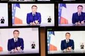 Capture d'écran du président Macron lors d'une allocution télévisée, le 24 novembre 2020