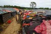 Des réfugiés Rohingyas dans un camp près de Gumdhum, en septembre 2017 au Bangladesh