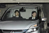 Le véhicule transportant Carlos Ghosn quitte sa résidence à Tokyo, le 4 avril 2019