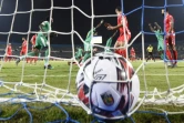 Le Tunisien Dylan Bronn  marque contre son camp lors de la demi-finale de la CAN contre le Nigeria, 14 juillet 2019 au Caire