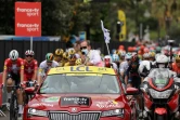 Le directeur du Tour de France Christian Prudhomme s'apprête à donner le départ de la 1re étape autour de Nice le 29 août 2020