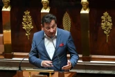Le député socialiste Gérard Leseul prononce un discours à l'Assemblée nationale à Paris, le 3 août 2022
