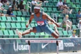 Rai Benjamin lors du 400 m haies des Championnats des Etats-Unis, le 25 juin 2022 à Eugene (Oregon)