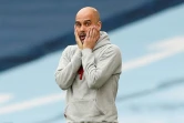 Le manager de Manchester City Pep Guardiola soucieux lors du choc de Premier League contre Chelsea à l'Etihad Stadium, le 8 mai 2021 