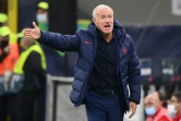 Le sélectionneur des Bleus, Didier Deschamps, pendant la finale de la Ligue des Nations de football entre l'Espagne et la France au stade San Siro à Milan, le 10 octobre 2021.