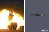 Photomontage non daté diffusé par l'agence de presse officielle nord-coréenne KCNA le 13 septembre 2021 montrant un essai de missile de croisière longue portée