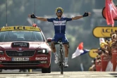 Le triomphe de Julian Alaphilippe au Grand-Bornand, terme de la 10e étape du Tour de France, le 17 juillet 2018